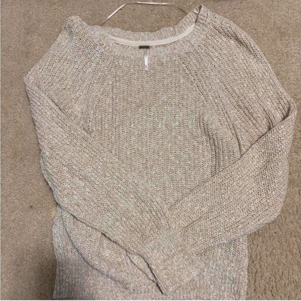 Free People Beige Sweater